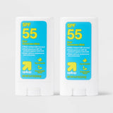 Kid's Sport Sunscreen Stick - SPF 55 - 0.47oz/2pk - up&up Whole Body, Scented protector solar