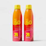 Sport Sunscreen Spray - SPF 50 - 5.5oz/2ct - up&up Whole Body, Paraben-Free protector solar