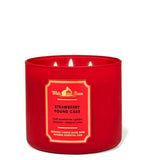Bath & Body Works VELA AROMÁTICA 3 MECHAS STRAWBERRY POUND CAKE