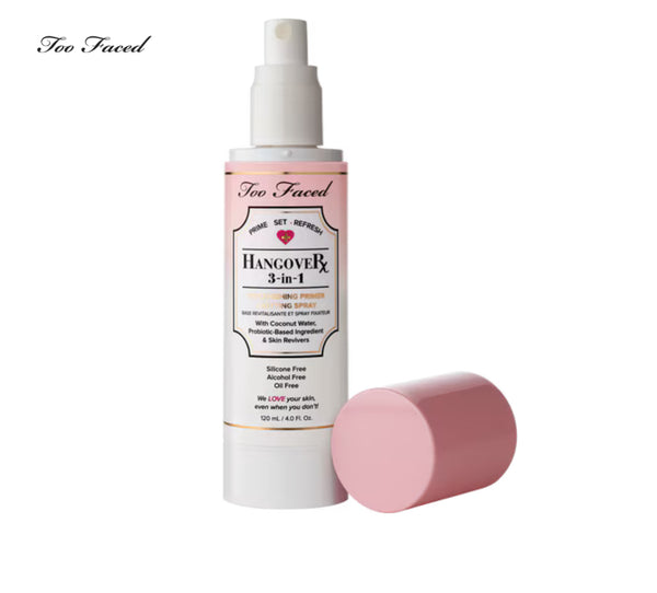 TOO FACED
HANGOVER 3-IN-1 REPLENISHING PRIMER & SETTING SPRAY (FIJADOR DE MAQUILLAJE