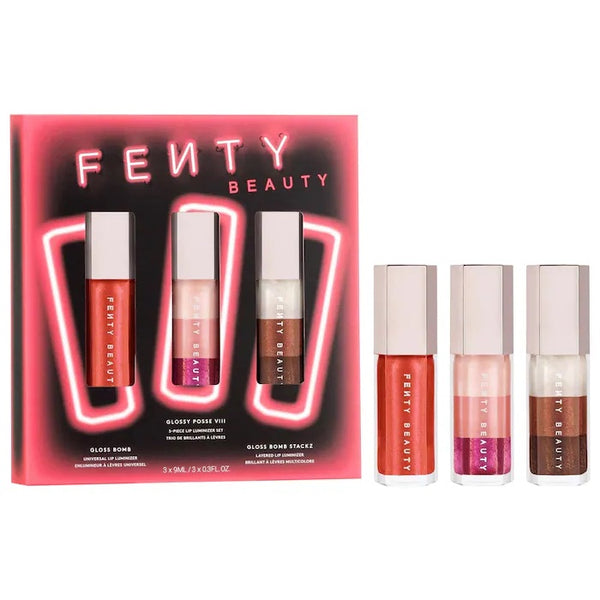 PREORDEN Fenty Beauty by Rihanna Glossy Posse VIII 3-Piece Lip Luminizer Set