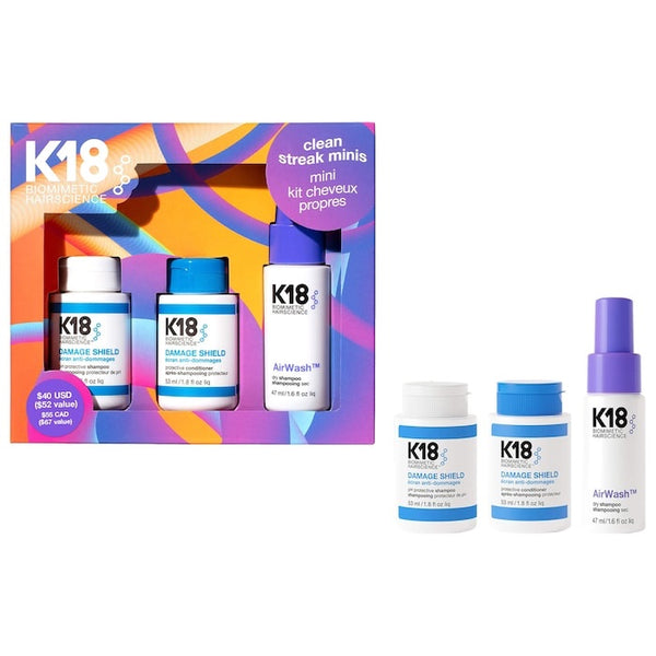 PREORDEN K18 Biomimetic Hairscience Clean Streak Minis Hair Gift Set