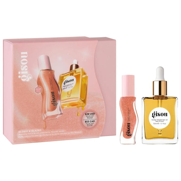 PREORDEN Gisou Glossy & Glazed Hair & Lip Oil Gift Set