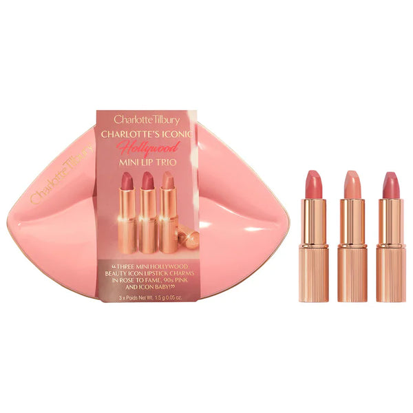 PREORDEN Charlotte Tilbury 
Mini Iconic Hollywood Lipstick Trio Gift Set