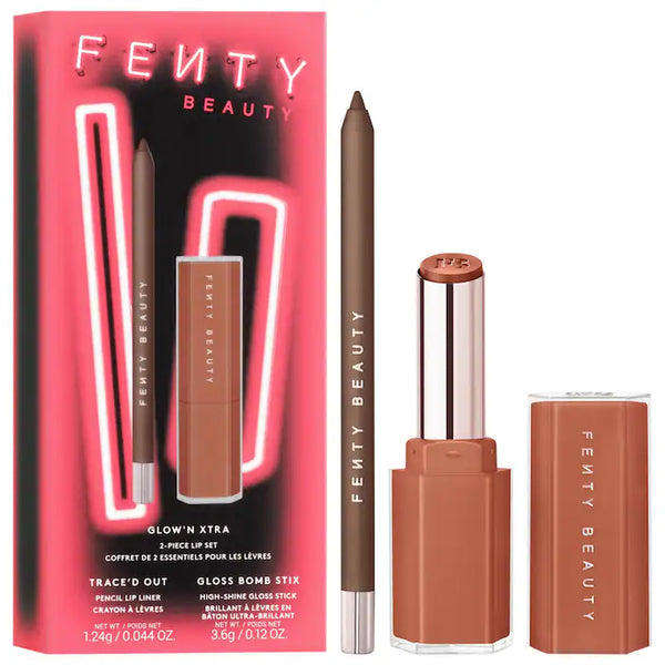 PREORDEN-Fenty Beauty by Rihanna 
Glow'n Extra 2-Piece Lip Set