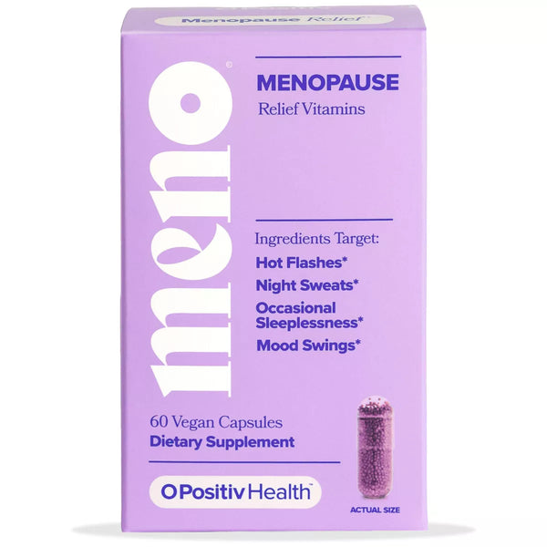 Cápsulas de vitaminas para la menopausia O Positiv MENO para mujeres con cohosh negro y ashwagandha - 60 unidades