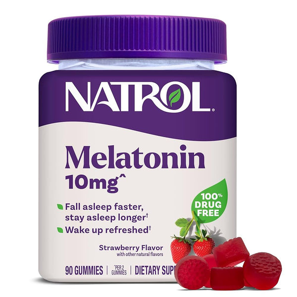 Natrol Melatonin 10 mg Gummies Strawberry 90