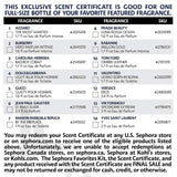PREORDEN Sephora Favorites 
Cologne Sampler Set with Redeemable Voucher