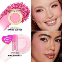 PREORDEN Too Faced Dream A Little Dream Makeup Gift Set: Cloud Crush Blush & Kissing Jelly Lip Oil