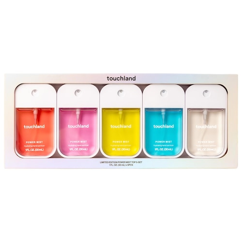 PREORDEN-Touchland  Limited Edition Power Mist Hydrating Hand Sanitizer Top 5-Set