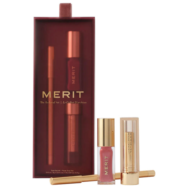PREORDEN-MERIT  The Archival Lip Essentials Gift Set